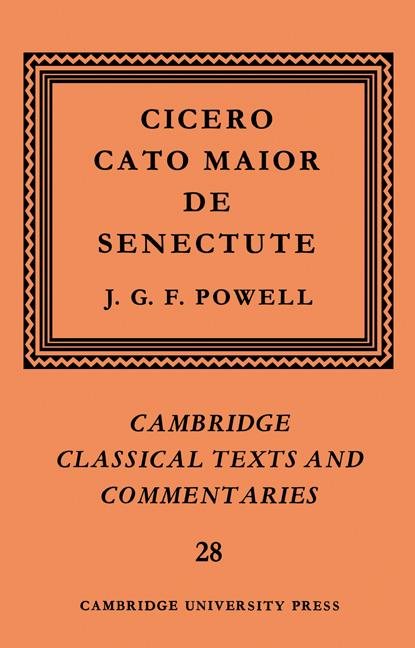 Cover: 9780521607049 | Cicero | Cato Maior de Senectute | Marcus Tullius Cicero | Taschenbuch