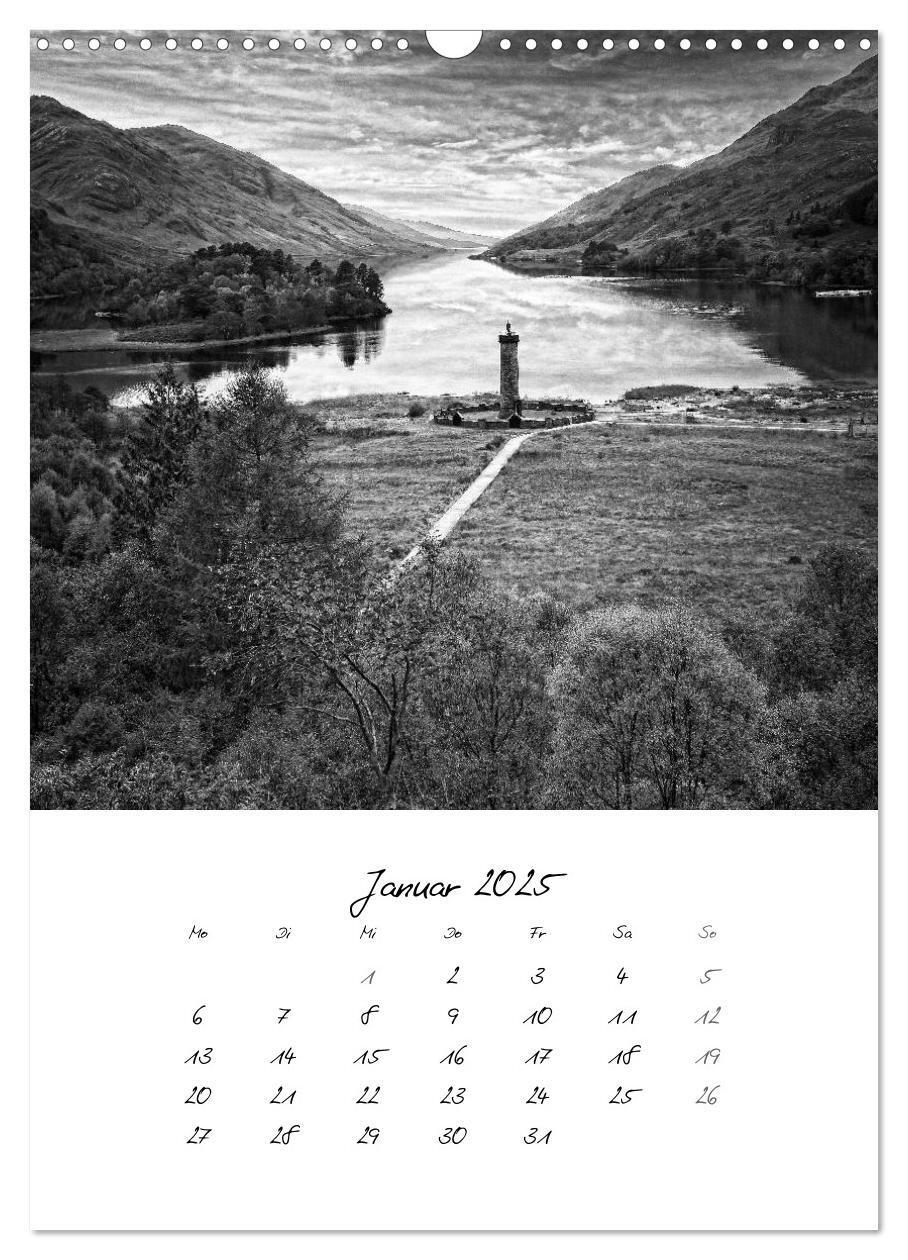 Bild: 9783457048818 | Schottland Monochrom (Wandkalender 2025 DIN A3 hoch), CALVENDO...