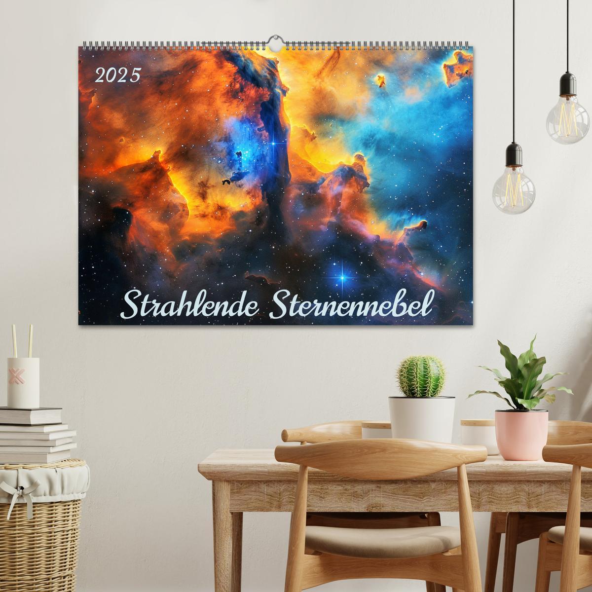 Bild: 9783457140017 | Strahlende Sternennebel (Wandkalender 2025 DIN A2 quer), CALVENDO...