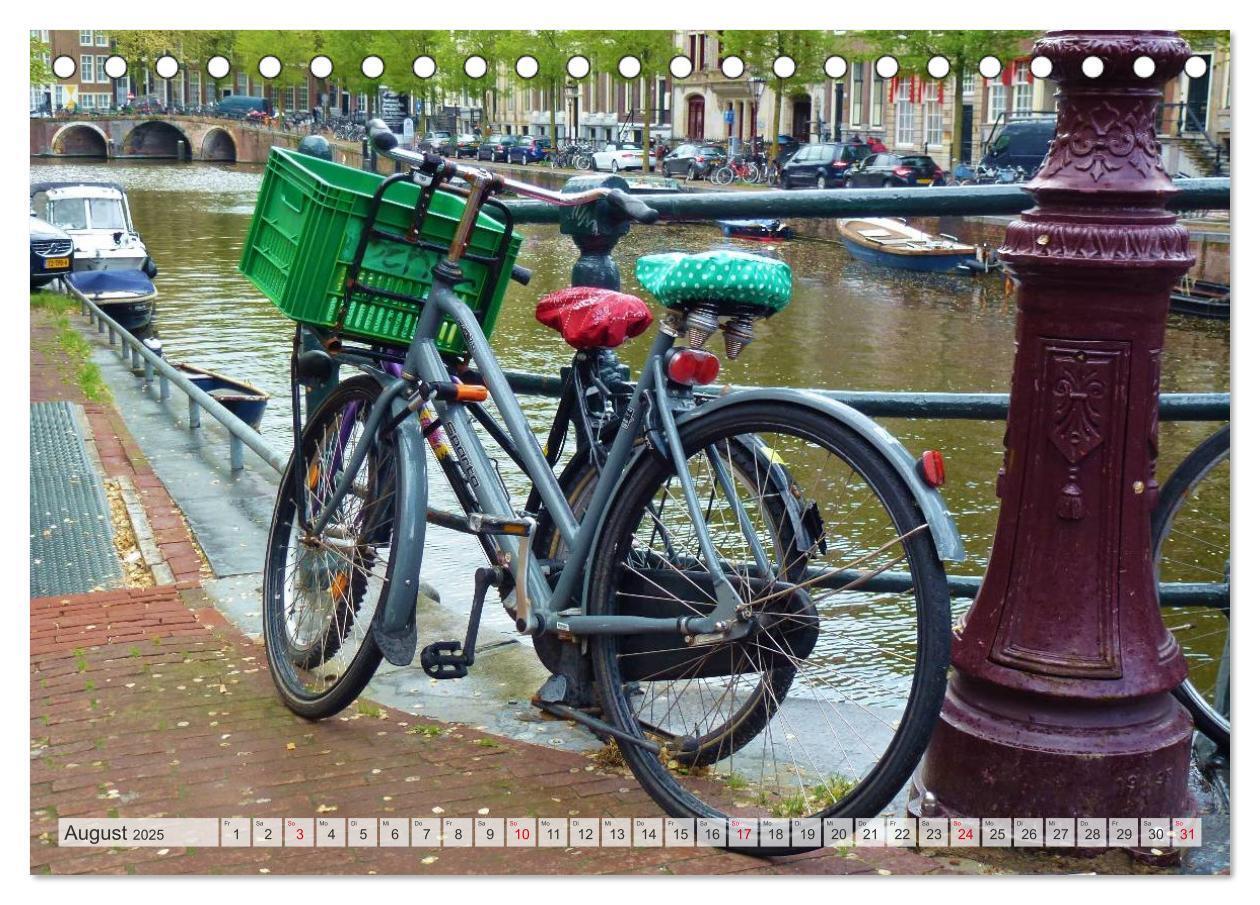 Bild: 9783435805075 | Amsterdam (Tischkalender 2025 DIN A5 quer), CALVENDO Monatskalender