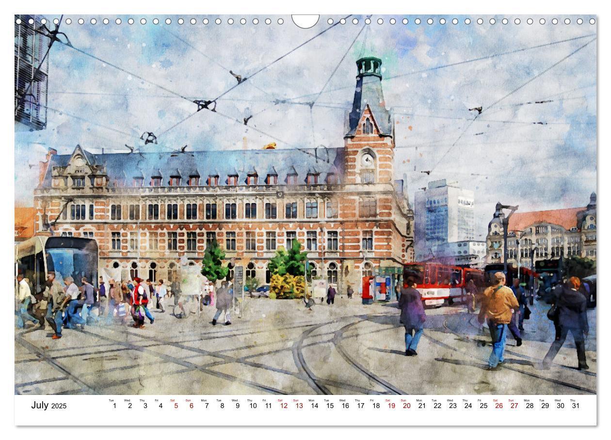 Bild: 9781325935758 | Erfurt - City views in watercolors (Wall Calendar 2025 DIN A3...