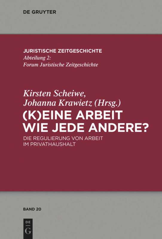 Cover: 9783110554175 | (K)Eine Arbeit wie jede andere? | Johanna Krawietz (u. a.) | Buch | VI