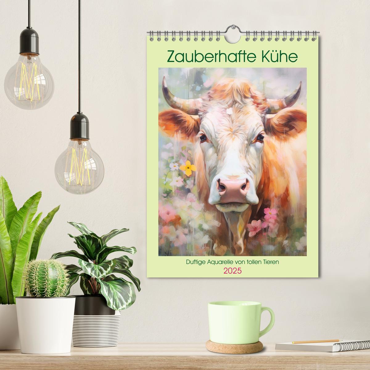 Bild: 9783435863815 | Zauberhafte Kühe. Duftige Aquarelle von tollen Tieren (Wandkalender...