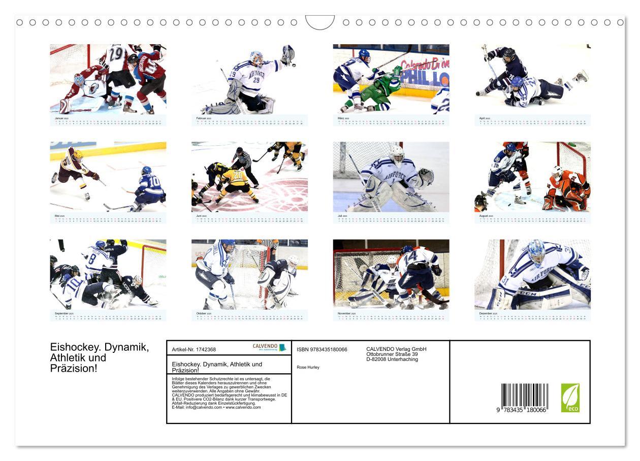 Bild: 9783435180066 | Eishockey. Dynamik, Athletik und Präzision! (Wandkalender 2025 DIN...