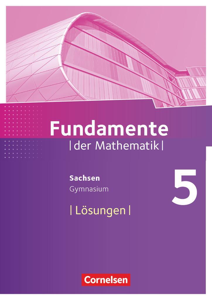 Cover: 9783060031351 | Fundamente der Mathematik 5. Schuljahr - Sachsen - Lösungen zum...