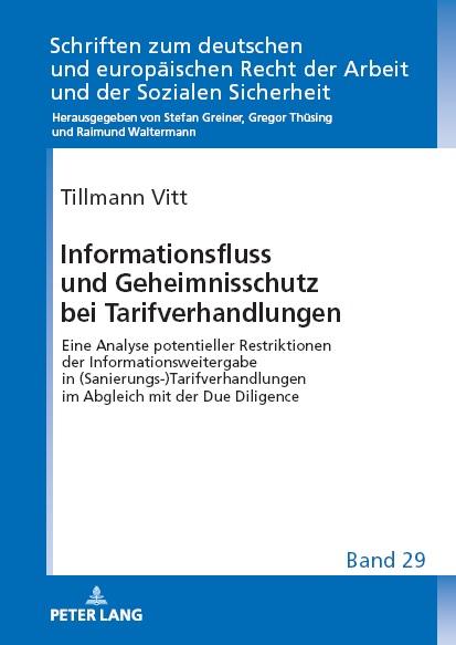 Cover: 9783631897928 | Informationsfluss und Geheimnisschutz bei Tarifverhandlungen | Vitt