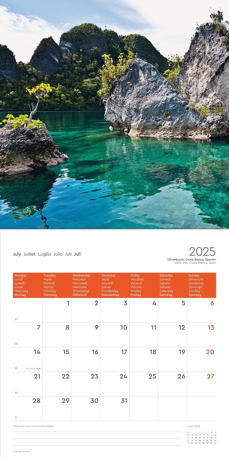 Bild: 9783965914056 | Farben der Erde - KUNTH Broschurkalender 2025 | Kalender | 28 S.