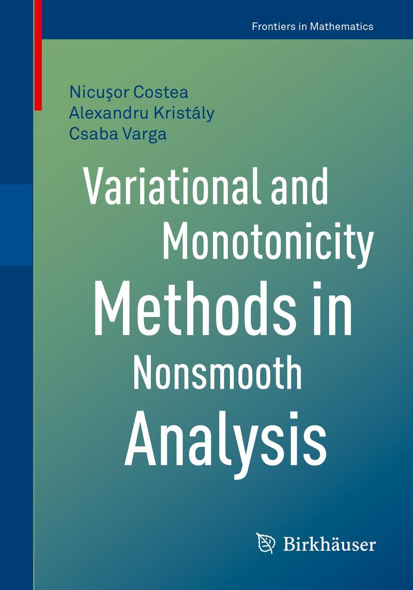 Cover: 9783030816704 | Variational and Monotonicity Methods in Nonsmooth Analysis | Buch