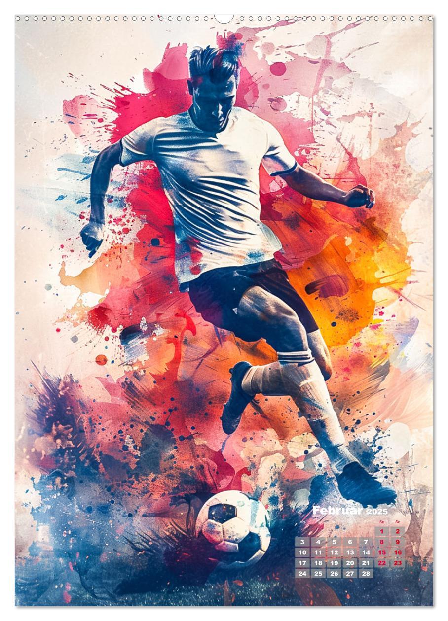 Bild: 9783457147191 | Fussball - Spieler in Action (Wandkalender 2025 DIN A2 hoch),...