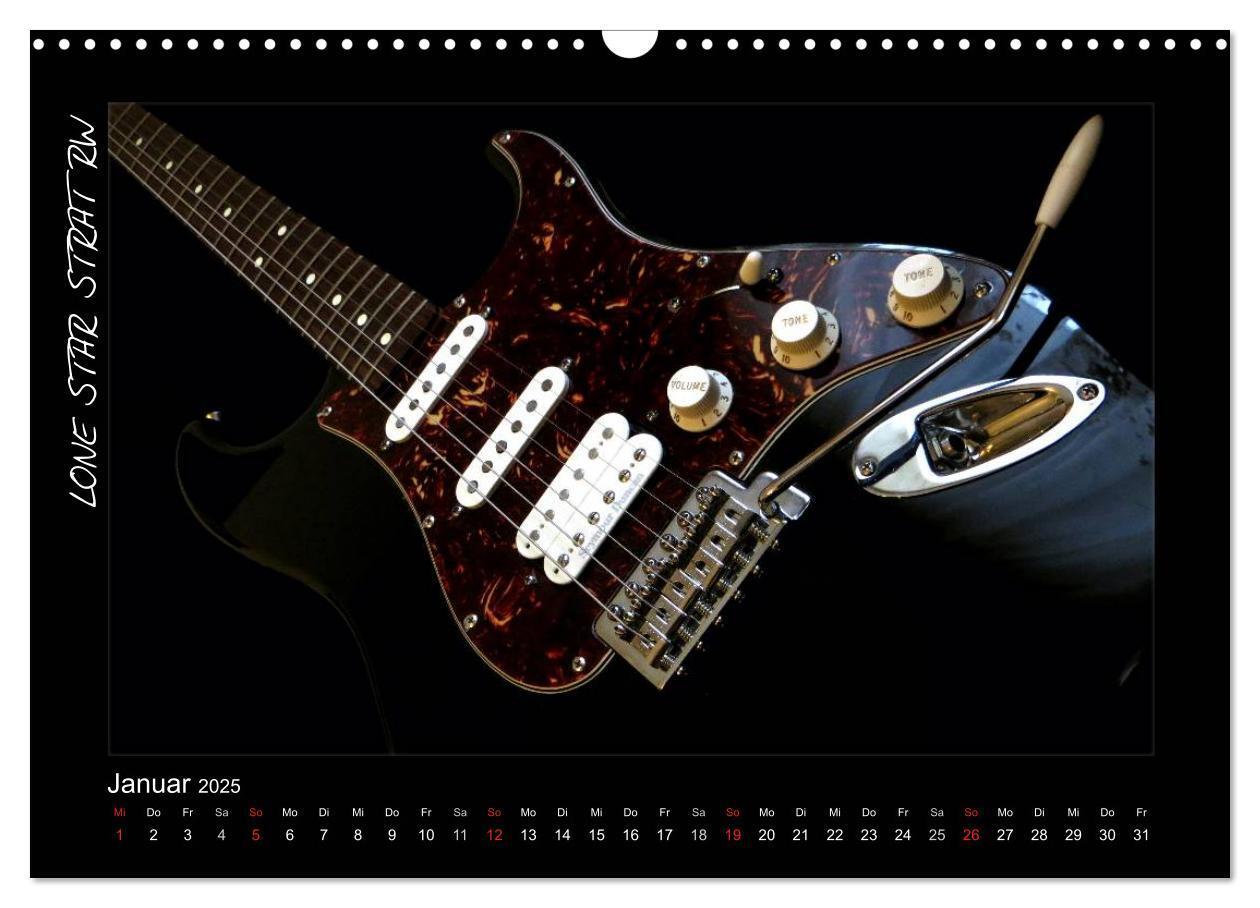 Bild: 9783435752485 | ROCKGITARREN in Szene gesetzt (Wandkalender 2025 DIN A3 quer),...