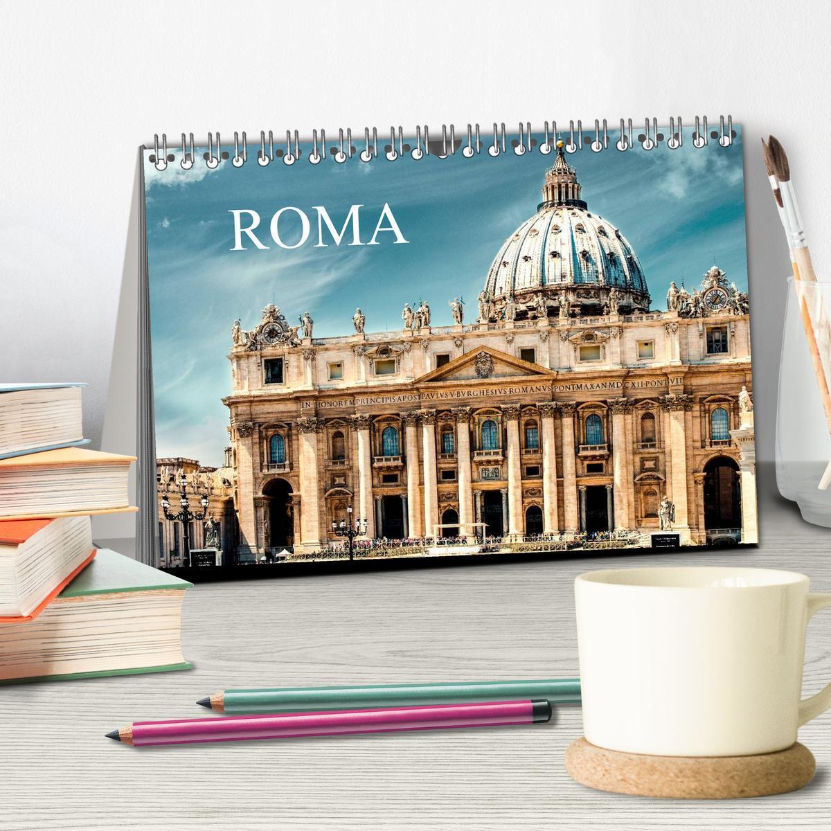 Bild: 9783435461974 | Roma (Tischkalender 2025 DIN A5 quer), CALVENDO Monatskalender | 2025