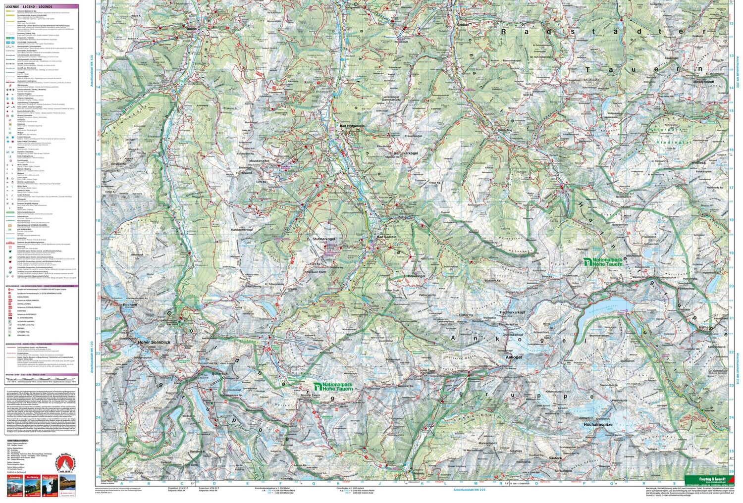 Bild: 9783850847209 | Gasteiner Tal, Wagrain, Raurisertal, Grossarltal 1 : 50 000. WK 191