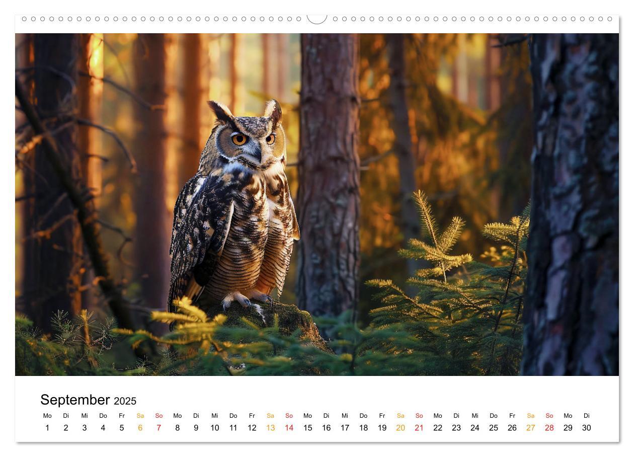 Bild: 9783457232781 | Im Reich der Eulen (hochwertiger Premium Wandkalender 2025 DIN A2...