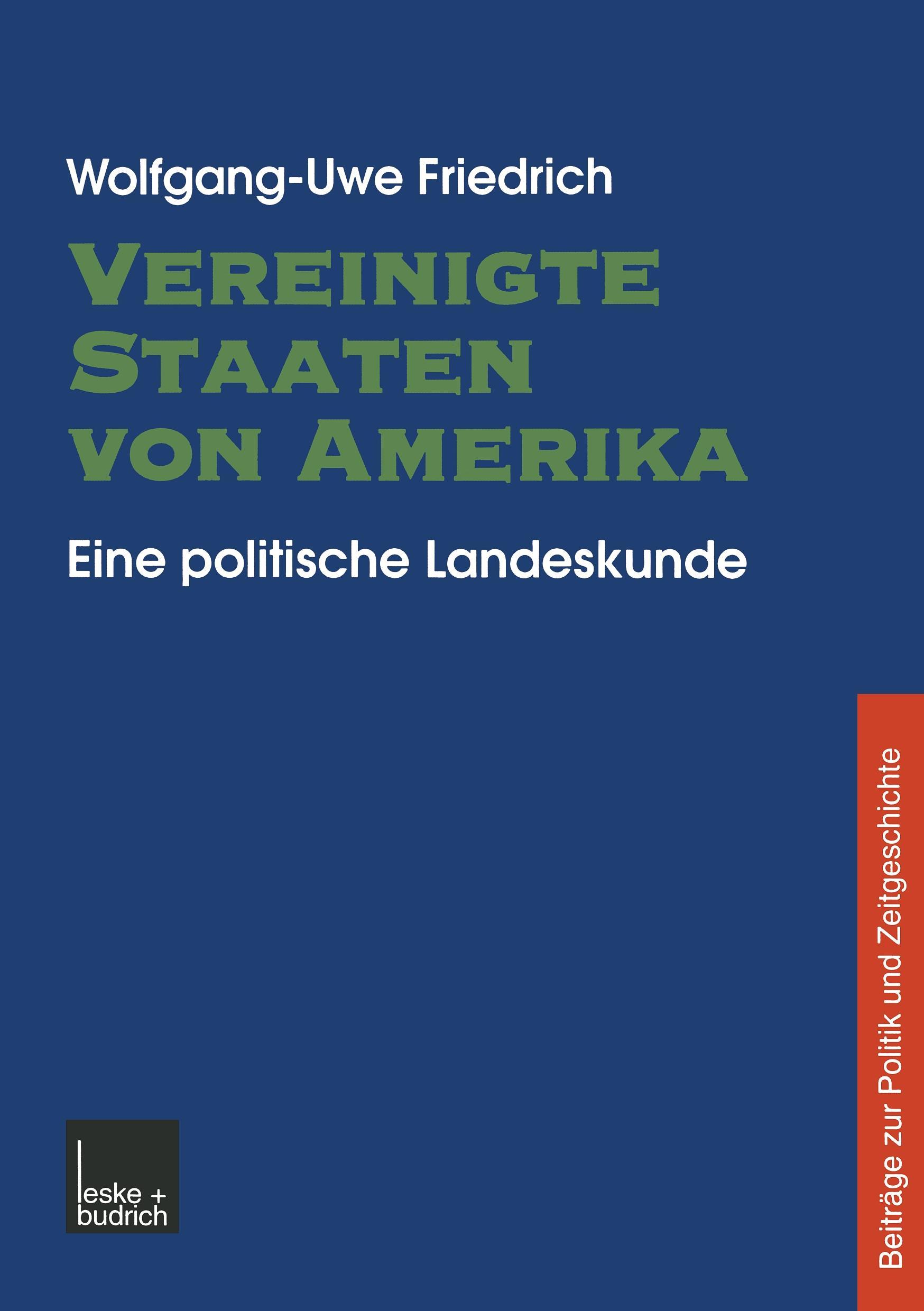 Cover: 9783810027436 | Vereinigte Staaten von Amerika | Eine politische Landeskunde | Buch