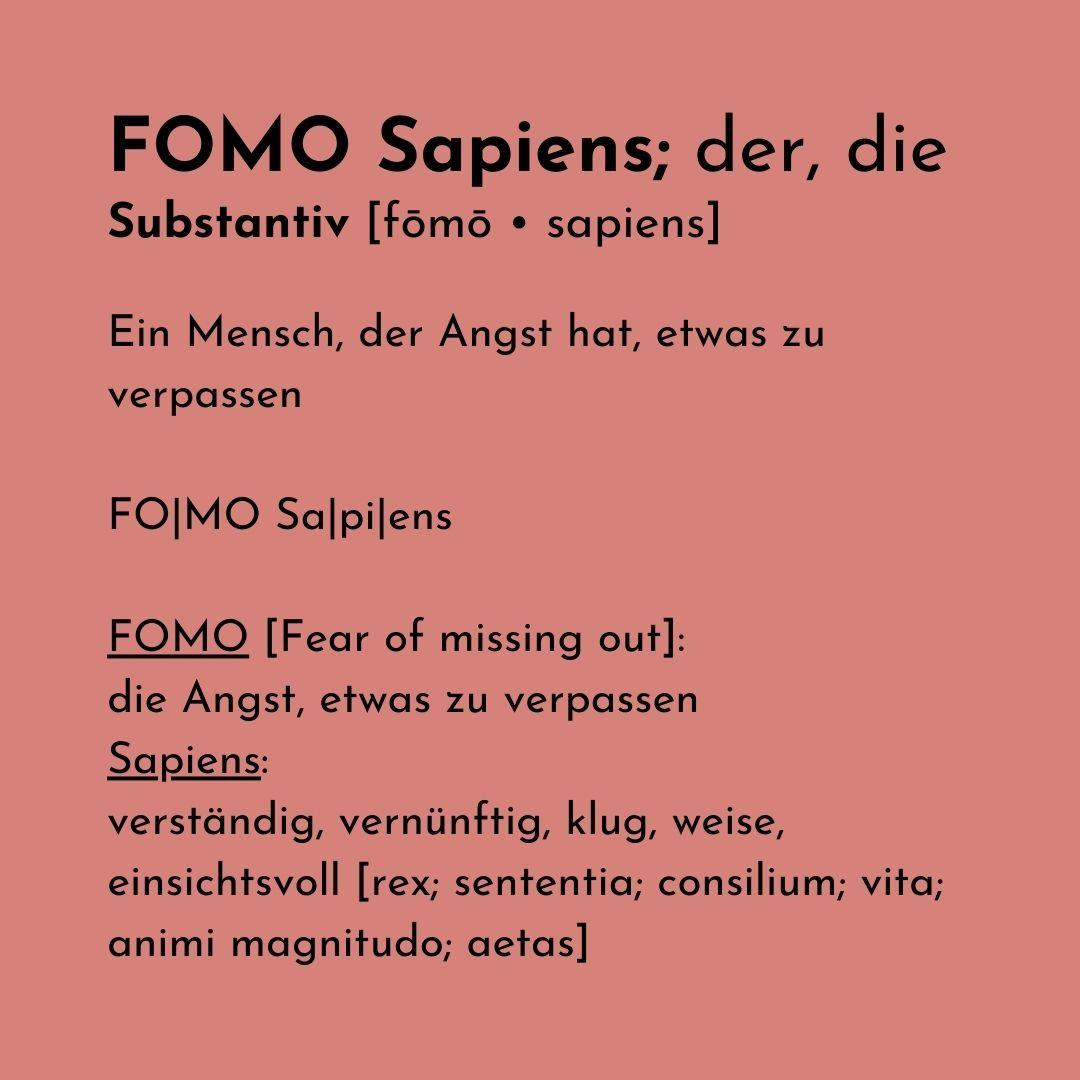 Bild: 9783990604731 | FOMO Sapiens - Verpassen wir die heile Welt? | Valerie Huber | Buch