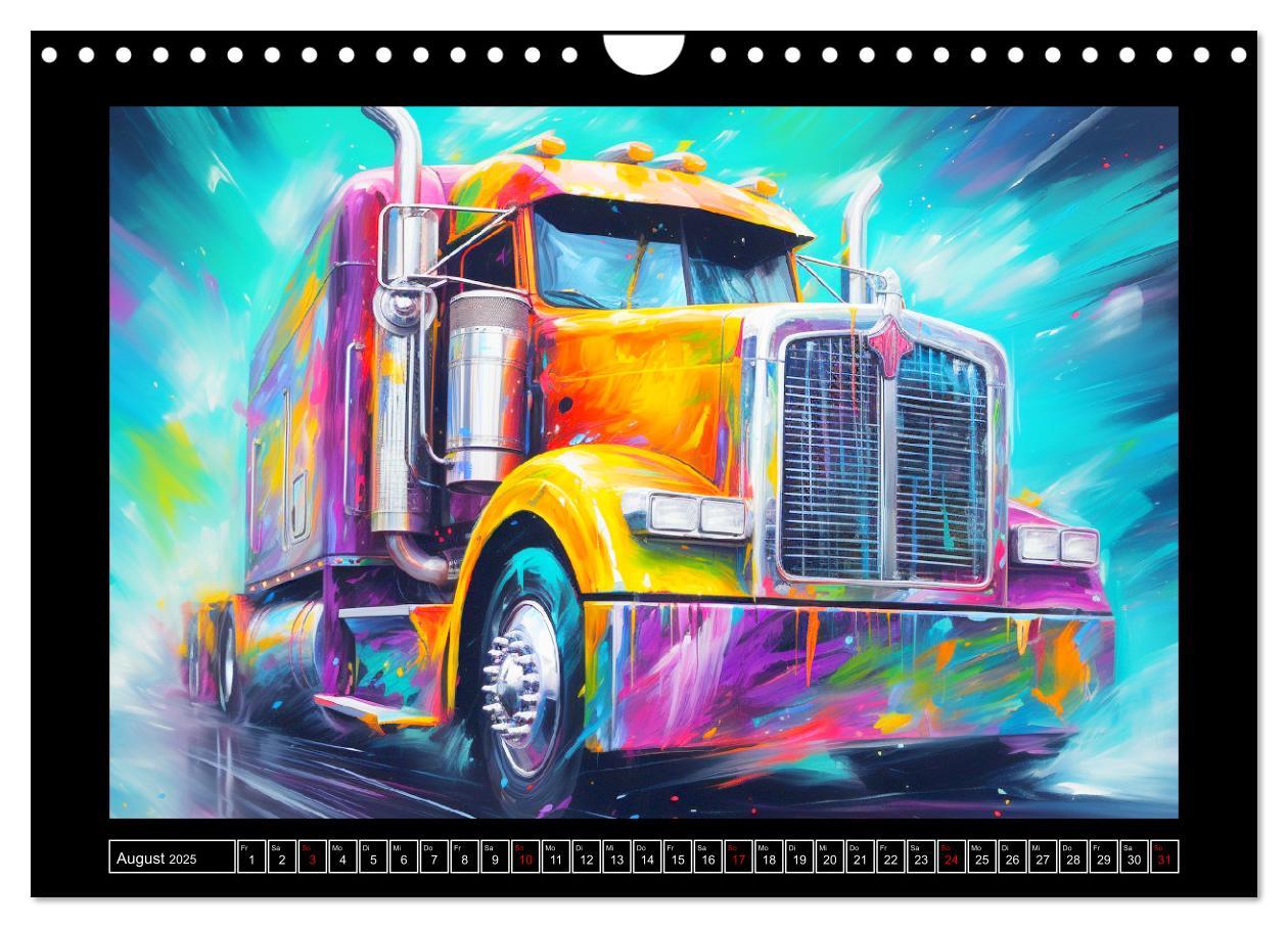 Bild: 9783383857324 | Langhauber Paintings. Trucks in lebendigen Farben (Wandkalender...