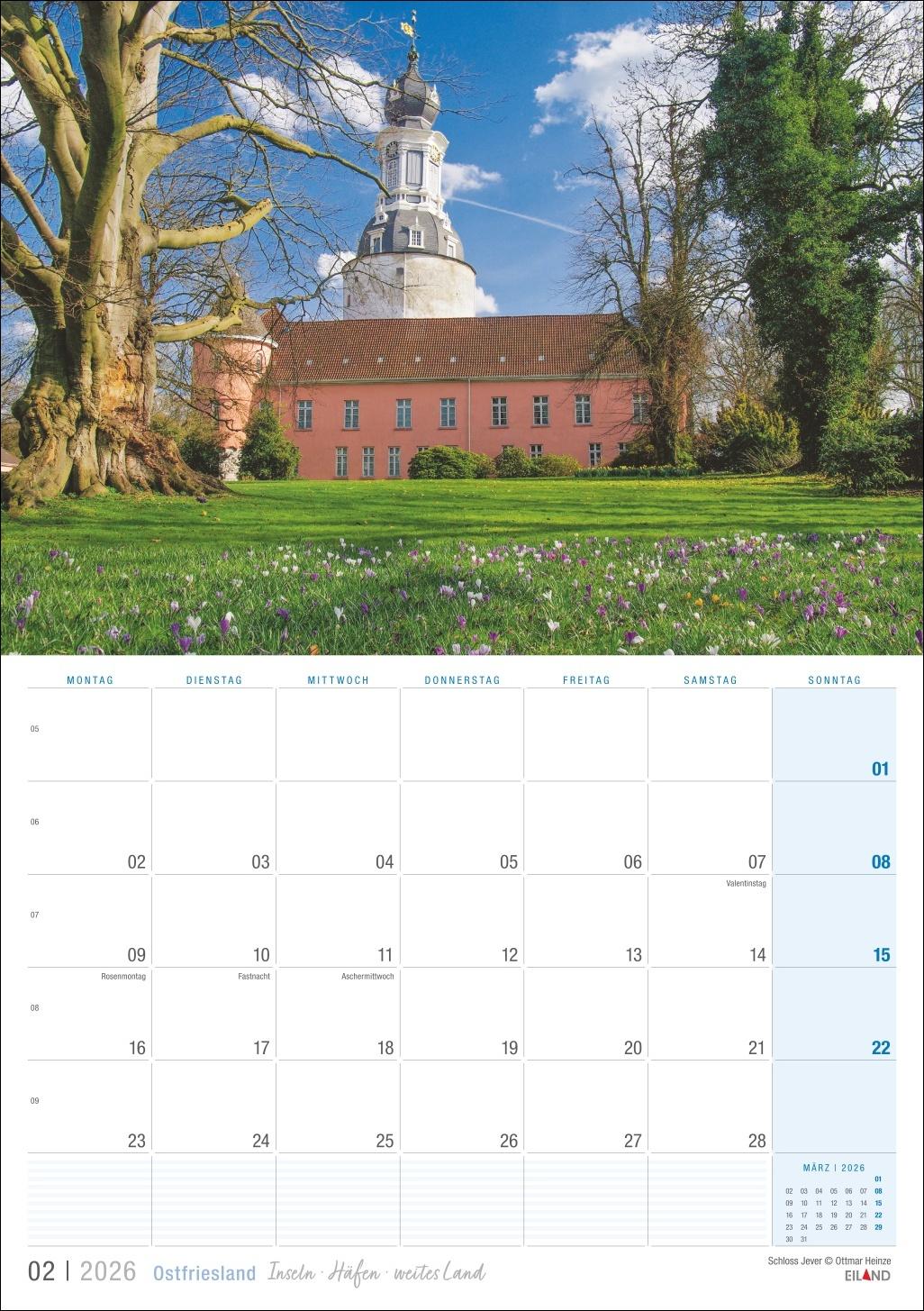 Bild: 9783964023926 | Ostfriesland Kalender 2026 - Inseln · Häfen · weites Land | Eiland