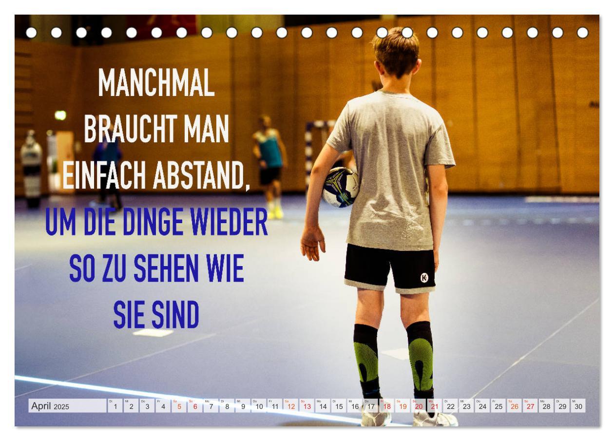 Bild: 9783435116492 | Positive Gedanken - Motivation und Handball (Tischkalender 2025 DIN...