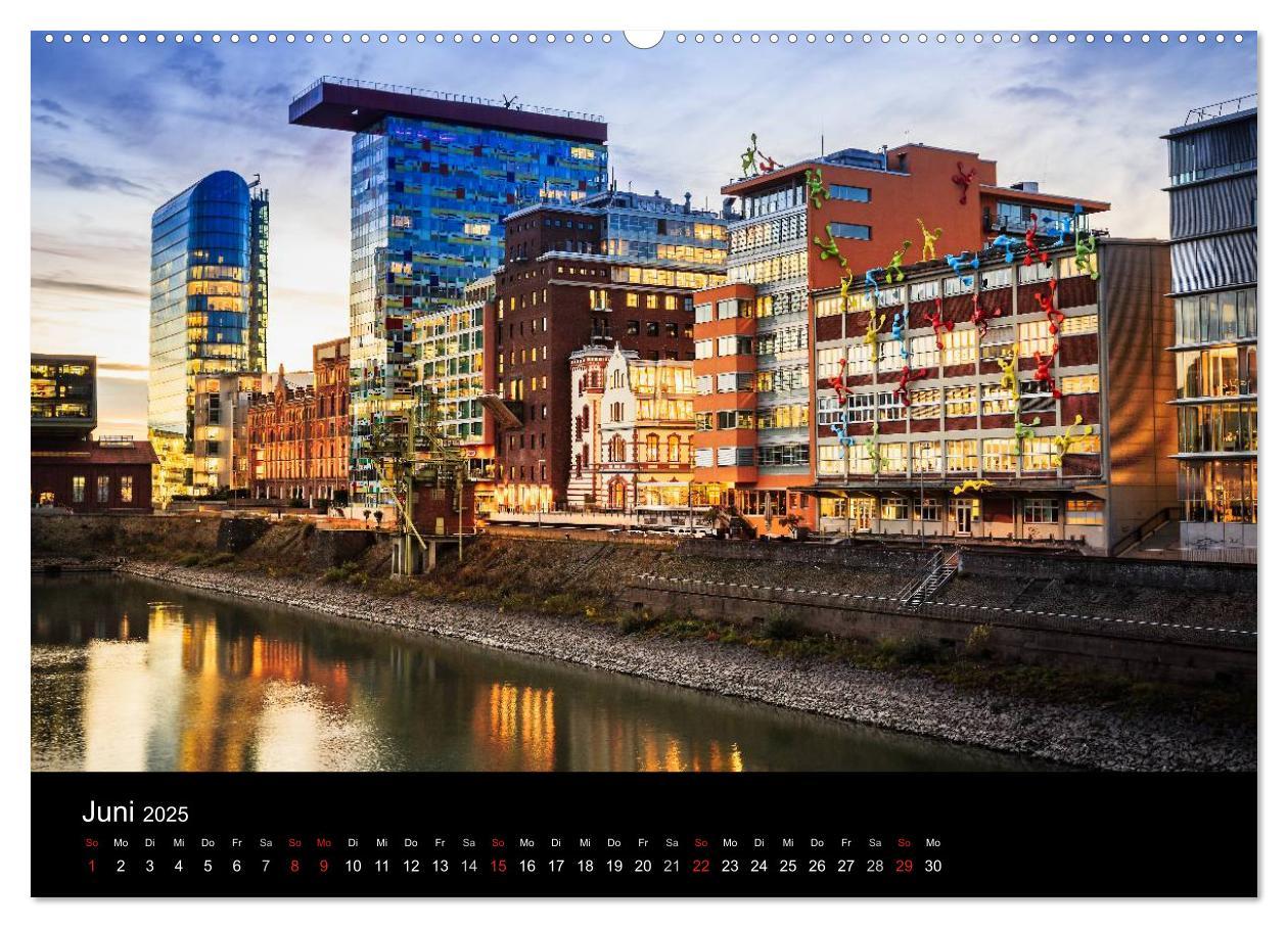 Bild: 9783435670765 | Düsseldorf bei Nacht (Wandkalender 2025 DIN A2 quer), CALVENDO...