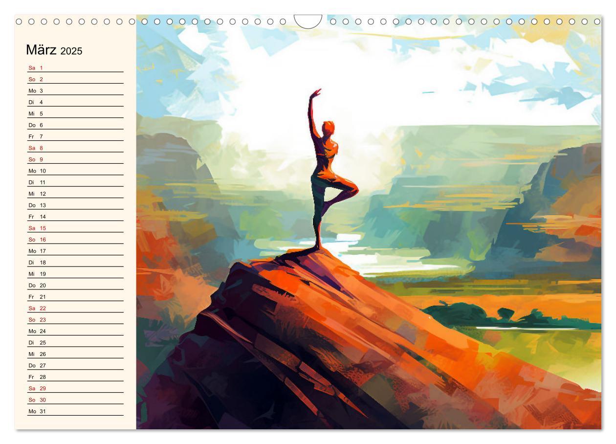 Bild: 9783383904301 | Stille, Stärke und Yoga (Wandkalender 2025 DIN A3 quer), CALVENDO...