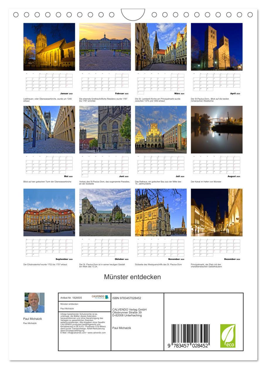 Bild: 9783457028452 | Münster entdecken (Wandkalender 2025 DIN A4 hoch), CALVENDO...