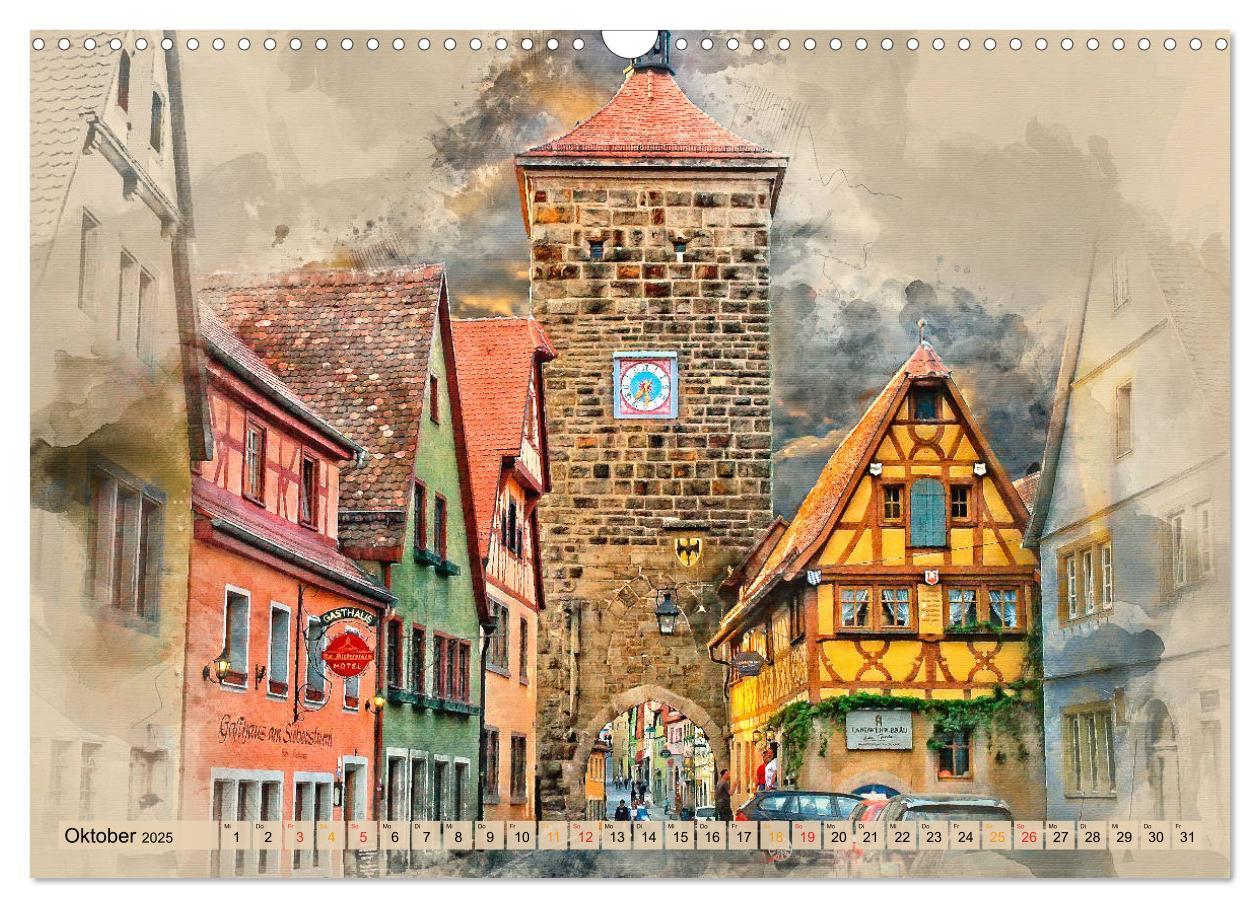 Bild: 9783435409778 | Romantische Städte - Rothenburg ob der Tauber (Wandkalender 2025...