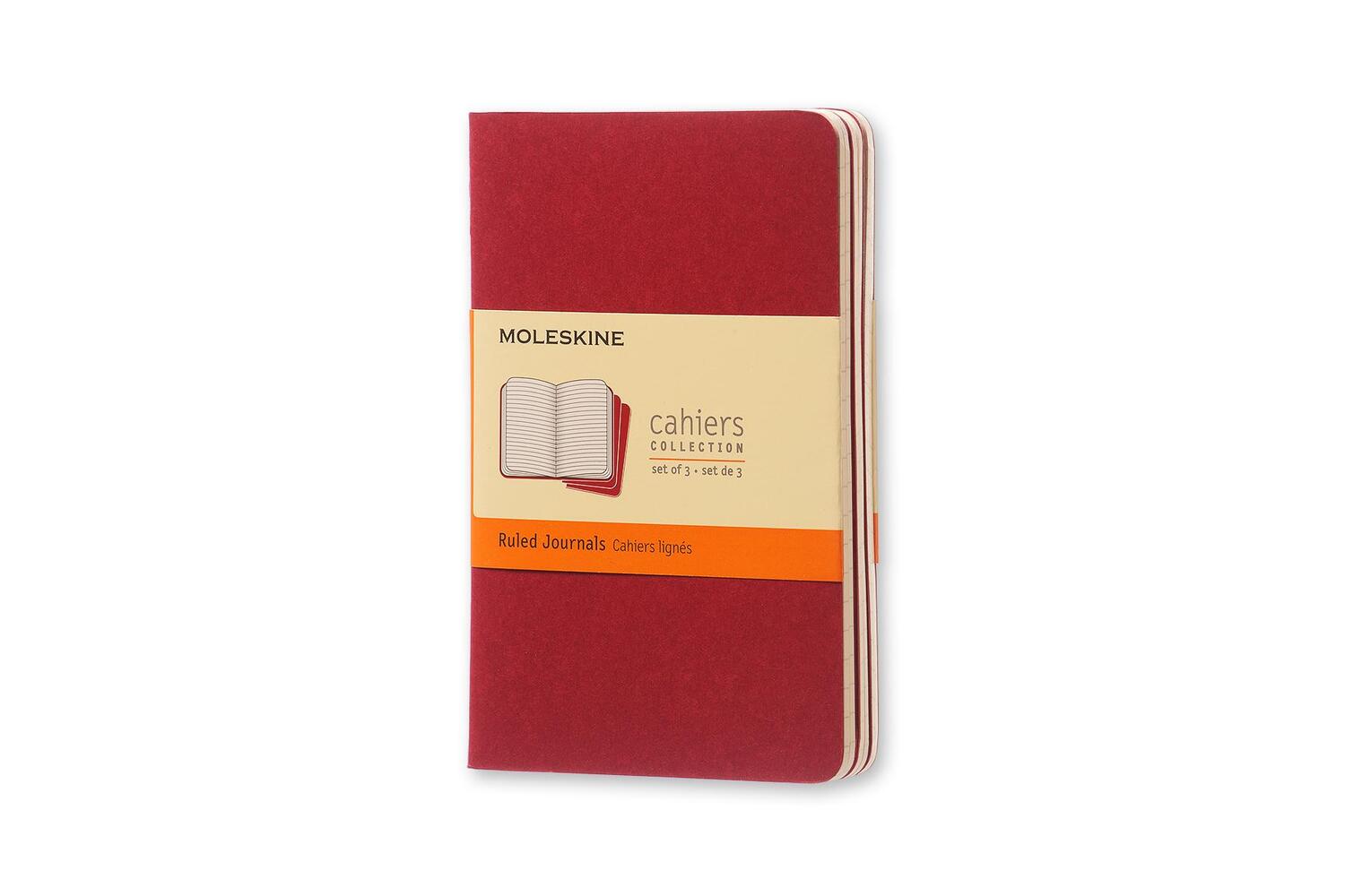 Bild: 9788862930956 | Moleskine Cahier Pocket Ruled Red Cover P. 3er Pack | Taschenbuch