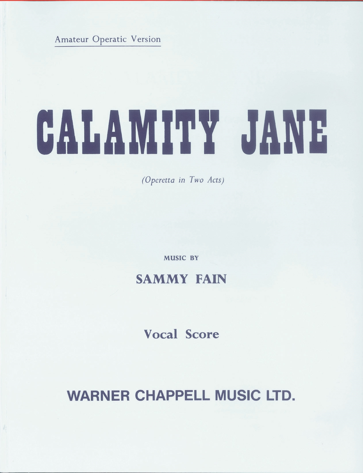 Cover: 9780571527922 | Calamity Jane | P. Webster | Taschenbuch | Partitur | Englisch | 2006