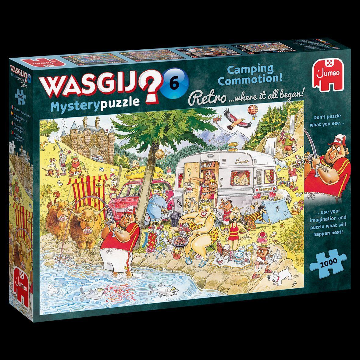 Bild: 8710126250167 | Wasgij Retro Mystery 6 - Camping-Wahnsinn! - 1000 Teile | Spiel | 2022