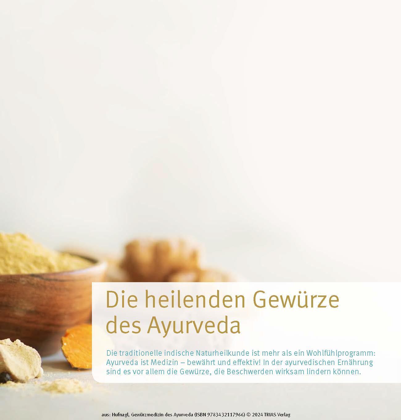 Bild: 9783432117966 | Gewürzmedizin des Ayurveda. Die Heilkraft der Gewürze nutzen | Hufnagl