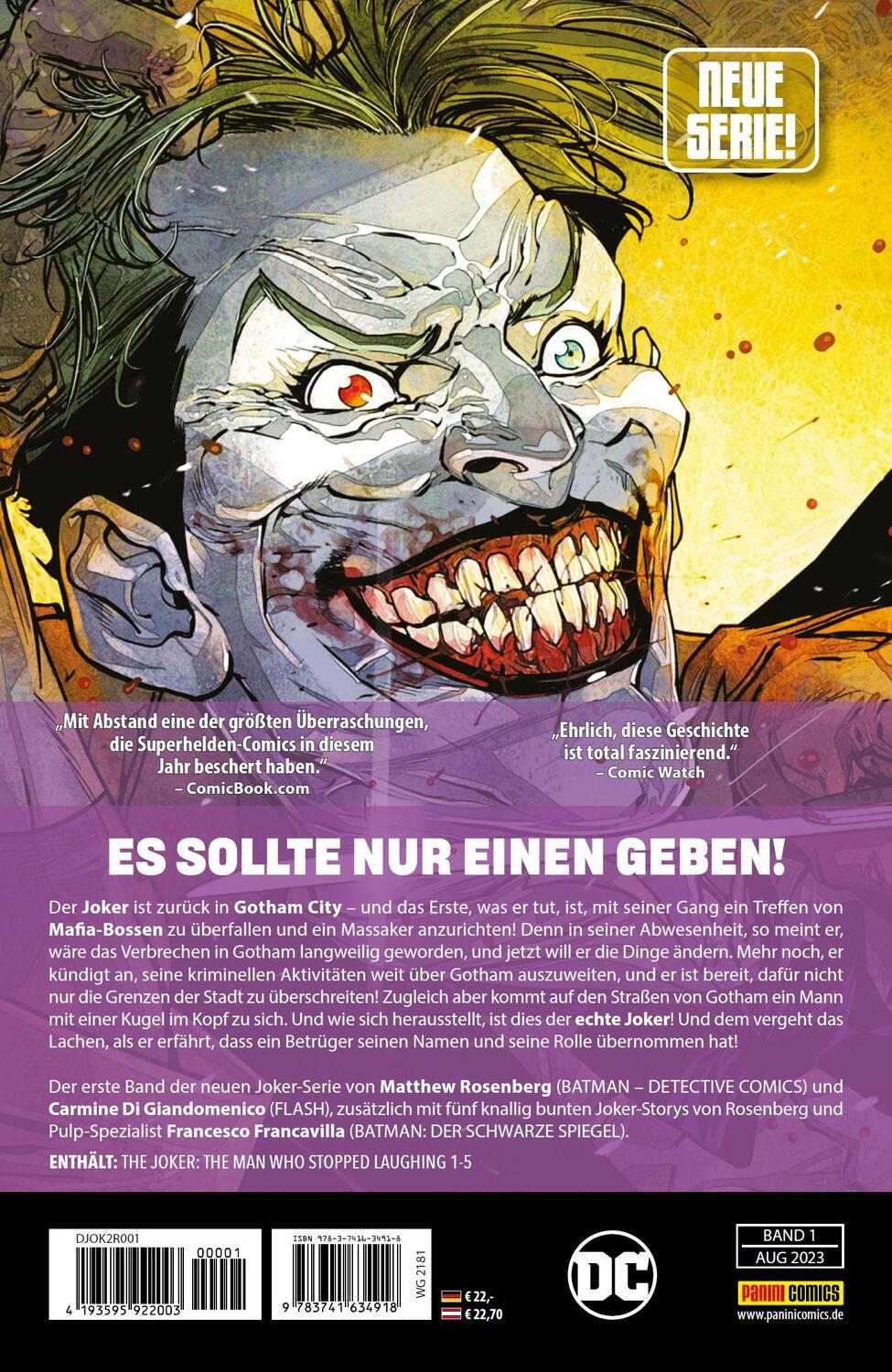 Rückseite: 9783741634918 | Der Joker: Der Mann, der nicht mehr lacht | Bd. 1: Ein Joker zu viel!