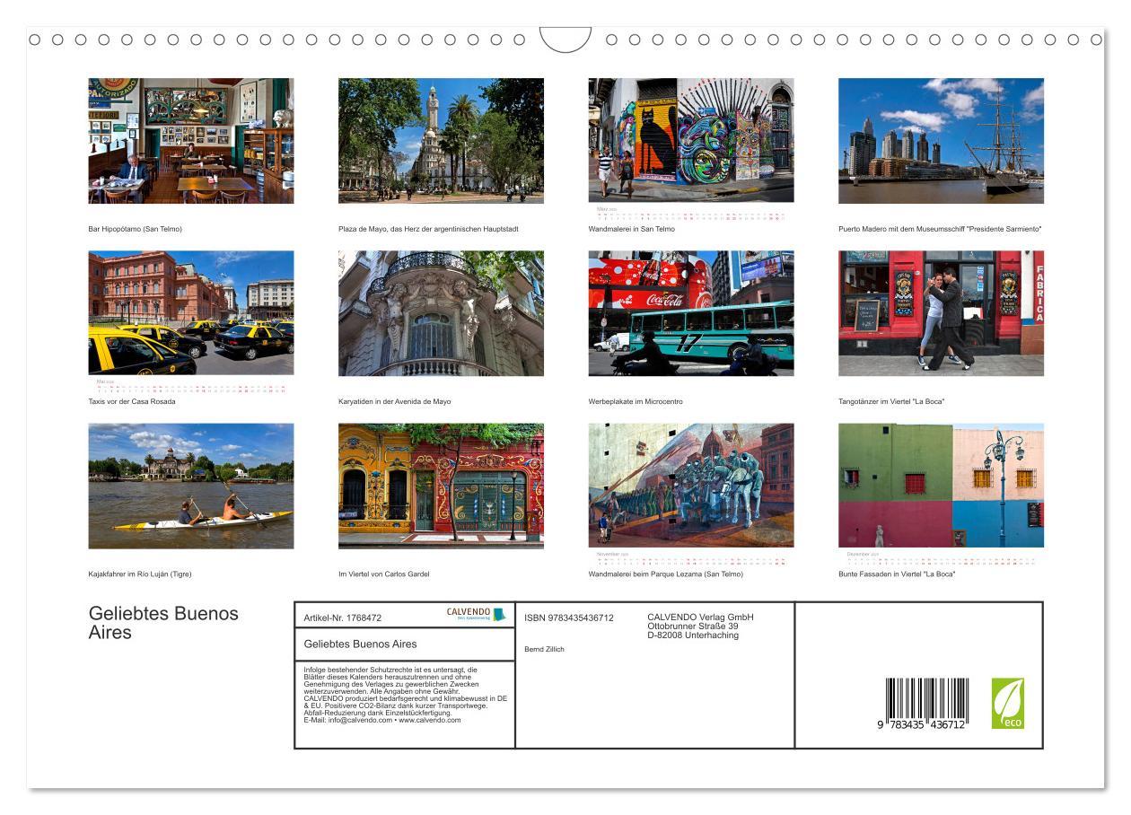 Bild: 9783435436712 | Geliebtes Buenos Aires (Wandkalender 2025 DIN A3 quer), CALVENDO...