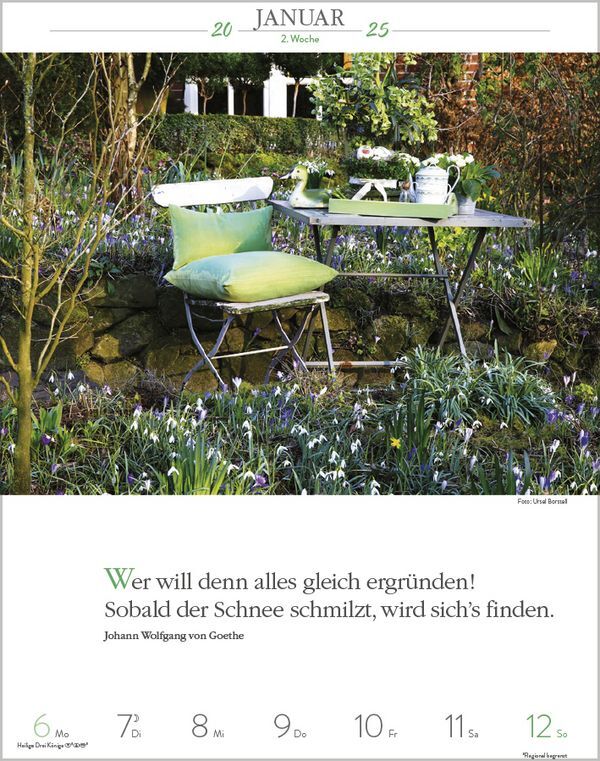 Bild: 9783731879497 | Literaturkalender Gartenlust 2025 | Korsch Verlag | Kalender | 54 S.