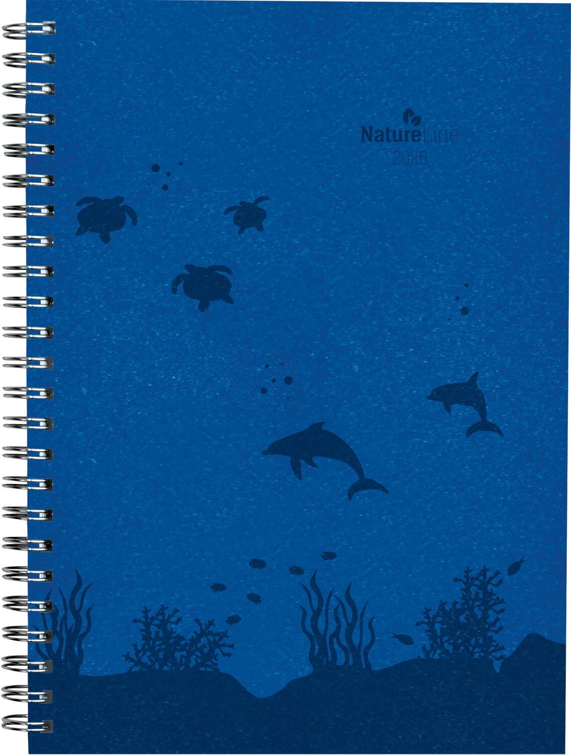 Cover: 4251732343873 | Wochenplaner Nature Line Ocean 2025 - Taschen-Kalender A5 - 1 Woche...