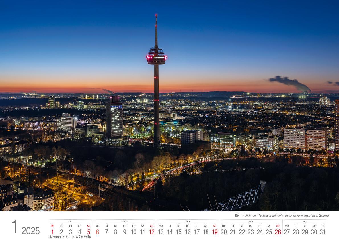 Bild: 9783965352247 | Köln 2025 Bildkalender A3 quer, spiralgebunden | Holger Klaes | 2025