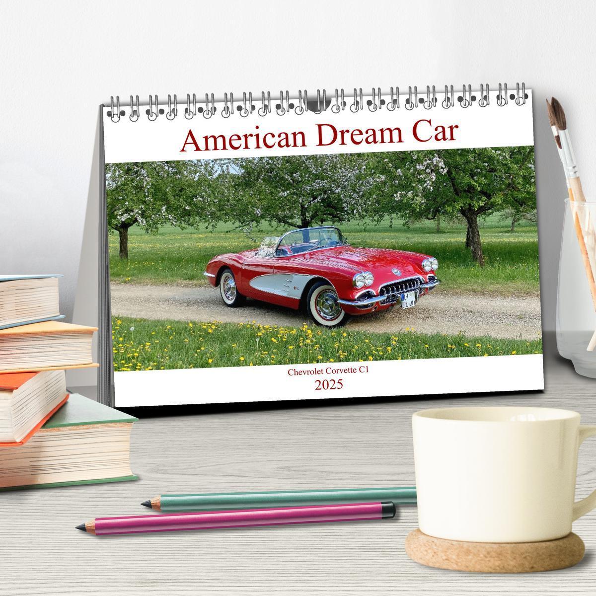 Bild: 9783383992193 | American Deam Car Corvette C1 (Tischkalender 2025 DIN A5 quer),...