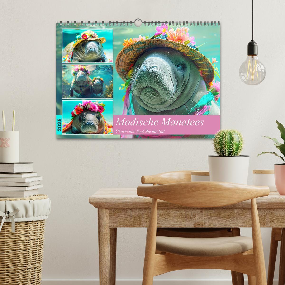 Bild: 9783435468966 | Modische Manatees. Charmante Seekühe mit Stil (Wandkalender 2025...