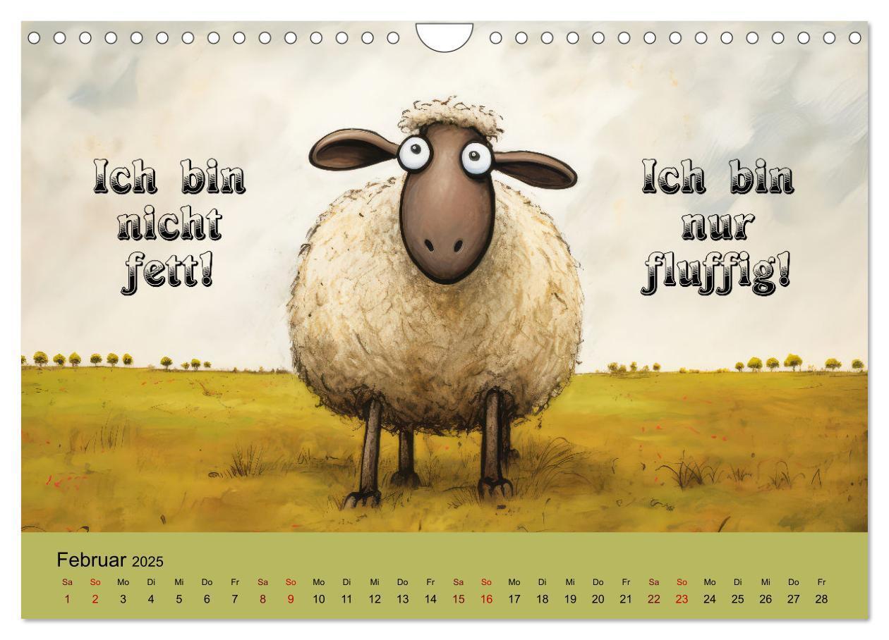 Bild: 9783383825620 | Schafsprüche (Wandkalender 2025 DIN A4 quer), CALVENDO Monatskalender