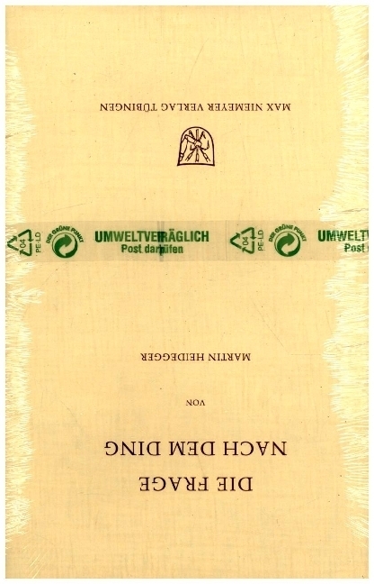 Cover: 9783484700307 | Die Frage nach dem Ding | Martin Heidegger | Buch | VII | Deutsch