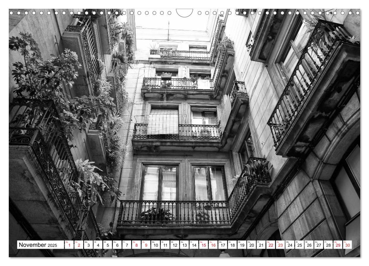 Bild: 9783435680795 | Barcelona Schwarz / Weiß Impressionen (Wandkalender 2025 DIN A3...