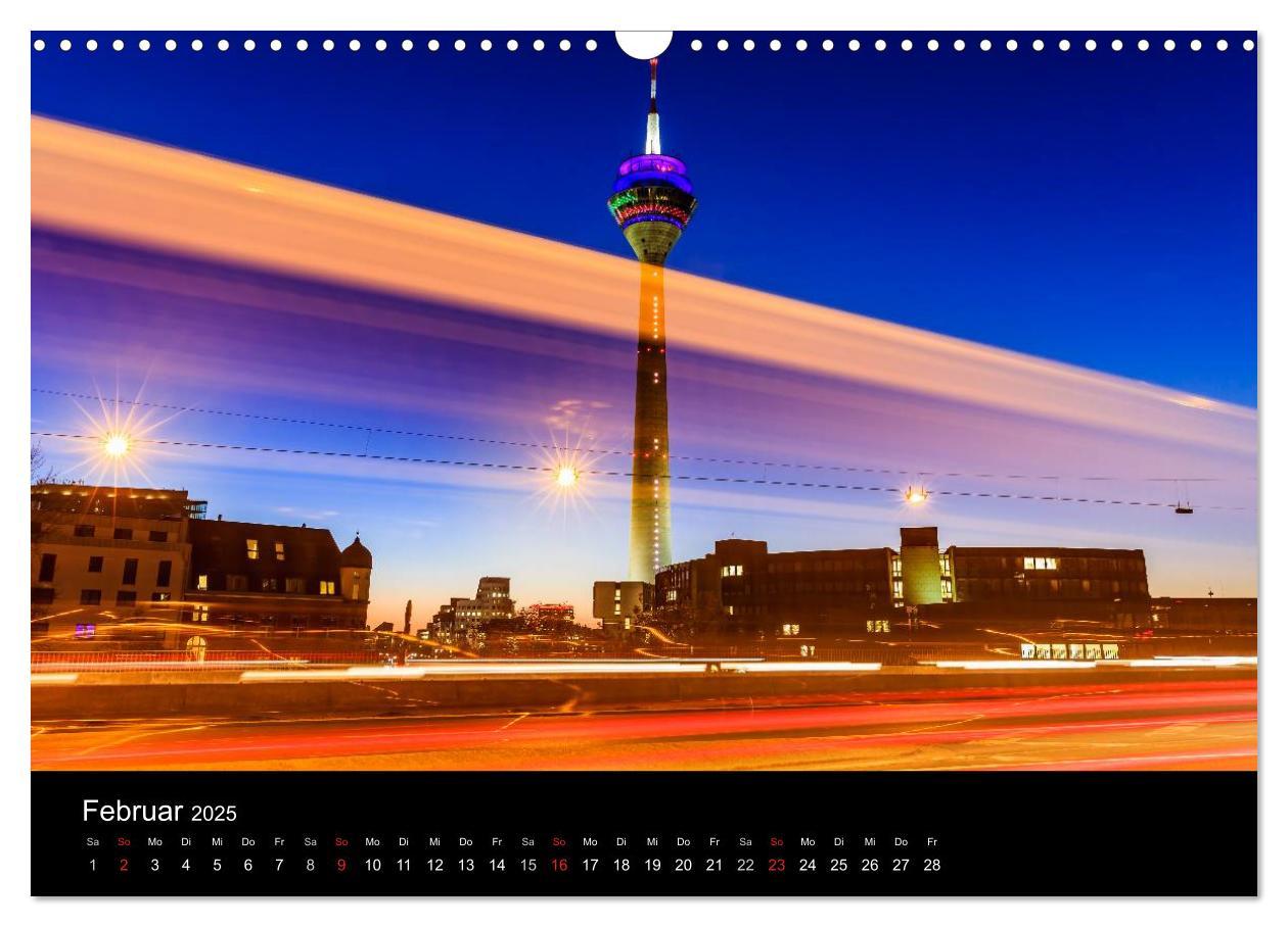 Bild: 9783435671205 | Düsseldorf bei Nacht (Wandkalender 2025 DIN A3 quer), CALVENDO...