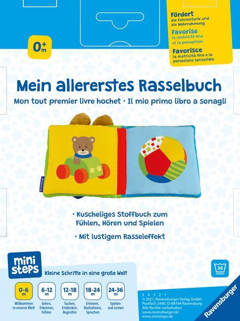 Bild: 9783473397006 | ministeps: Mein allererstes Rasselbuch | Ab 0 Monaten | Buch | 6 S.