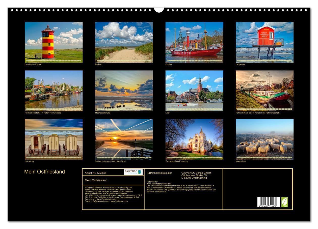 Bild: 9783435320462 | Mein Ostfriesland (Wandkalender 2025 DIN A2 quer), CALVENDO...