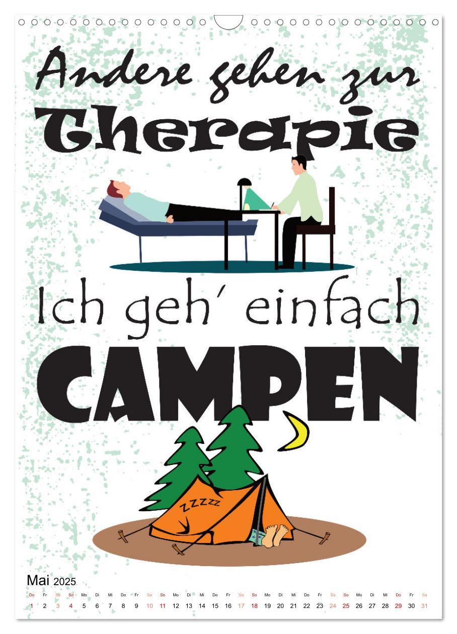 Bild: 9783435889563 | CampingSprüche (Wandkalender 2025 DIN A3 hoch), CALVENDO...