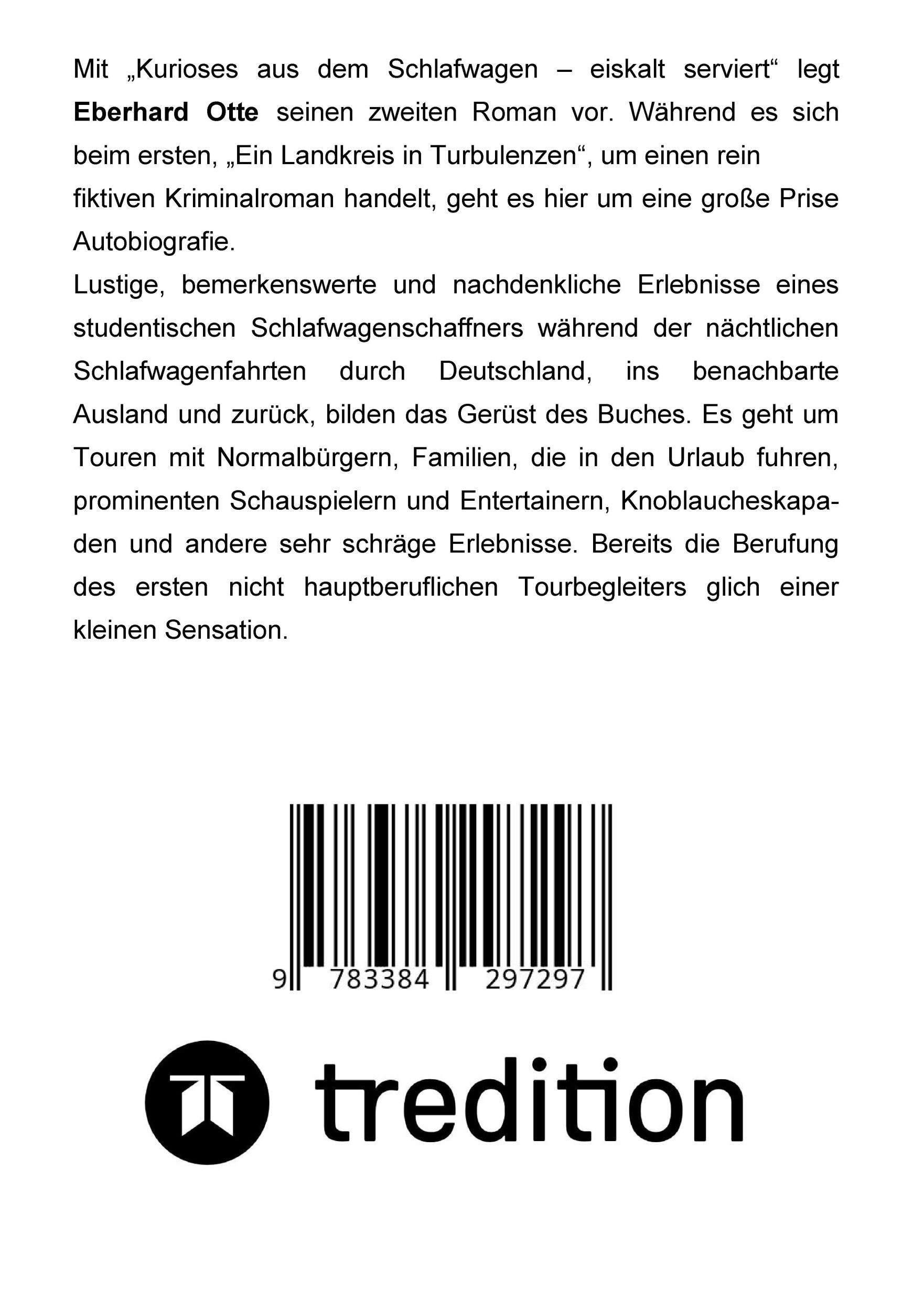 Rückseite: 9783384297297 | Indiskretes aus dem Schlafwagen | ... eiskalt serviert | Eberhard Otte