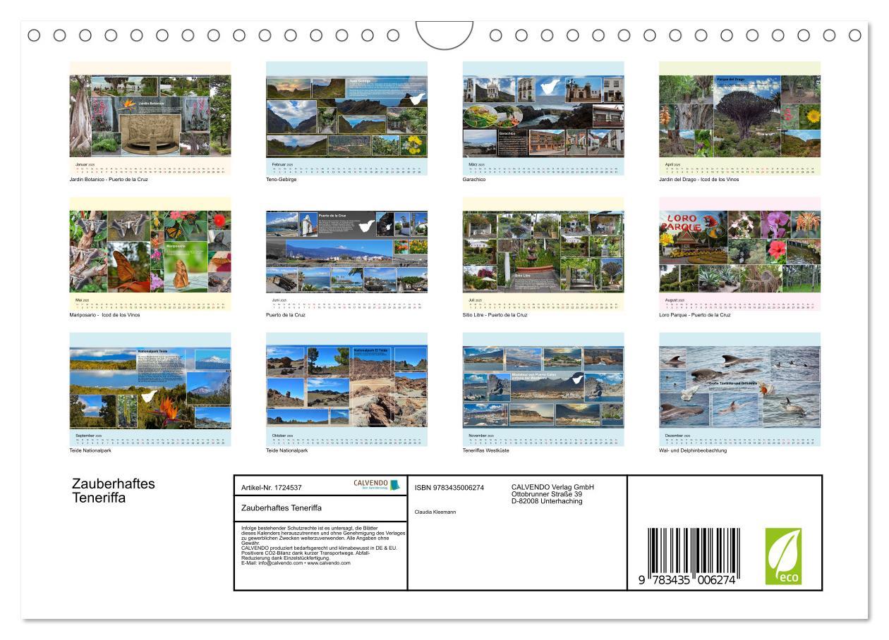 Bild: 9783435006274 | Zauberhaftes Teneriffa (Wandkalender 2025 DIN A4 quer), CALVENDO...