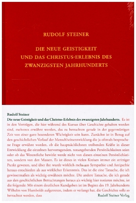 Cover: 9783727420016 | Die neue Geistigkeit und das Christus-Erlebnis des zwanzigsten...