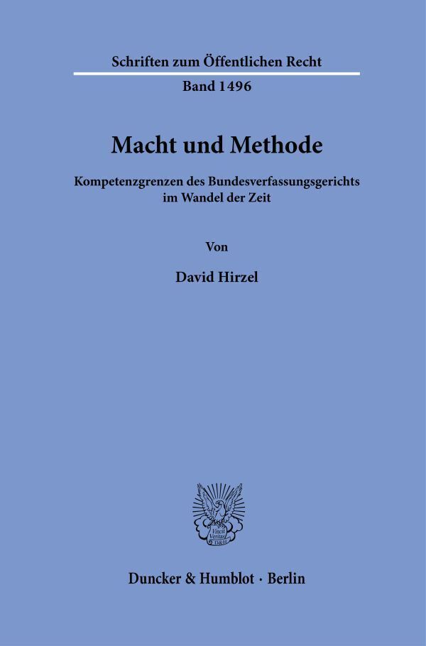 Cover: 9783428188567 | Macht und Methode. | David Hirzel | Buch | 254 S. | Deutsch | 2023