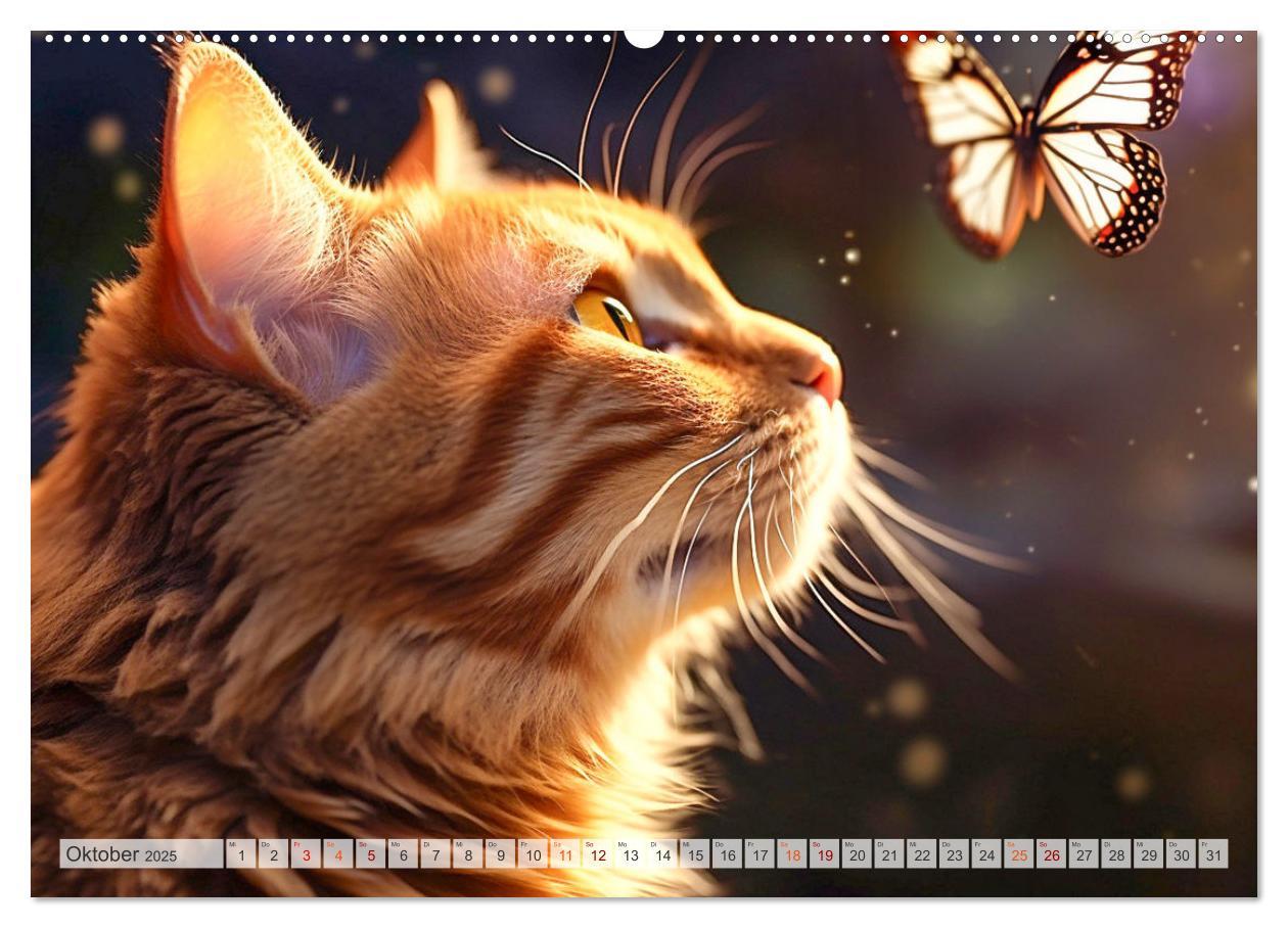 Bild: 9783383862618 | Die Katze und der Schmetterling (Wandkalender 2025 DIN A2 quer),...