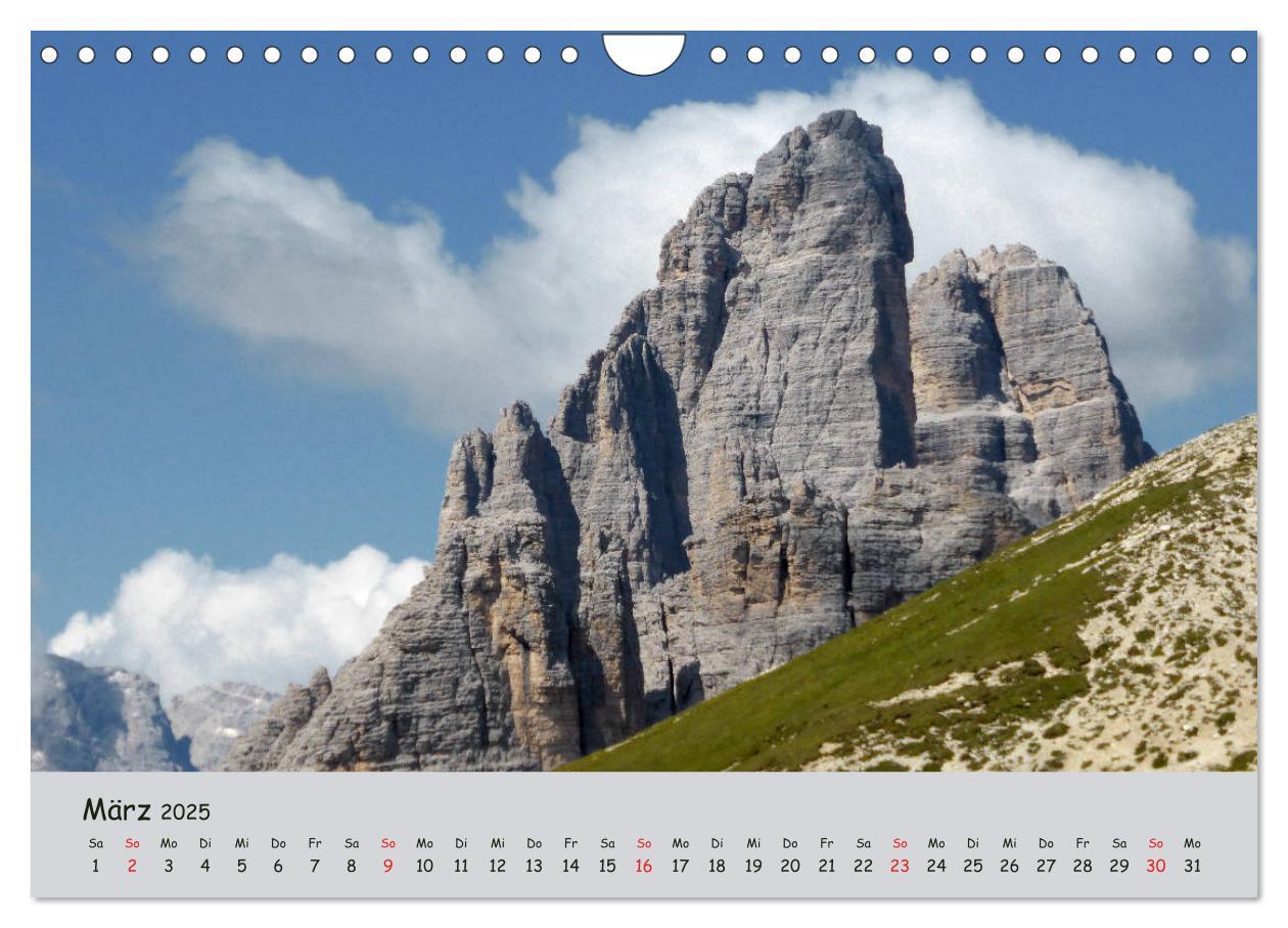 Bild: 9783435290529 | Wandern in den Dolomiten (Wandkalender 2025 DIN A4 quer), CALVENDO...